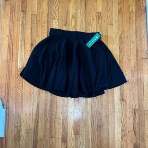 Pleated Black Women's mini high waisted Skirt